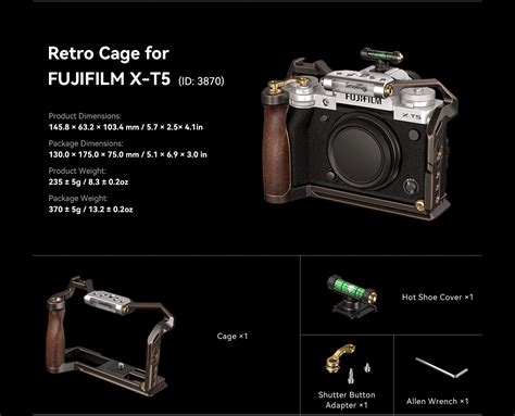 Smallrig Retro Cage Kit For Fujifilm X T Vhshop Shape Ltd