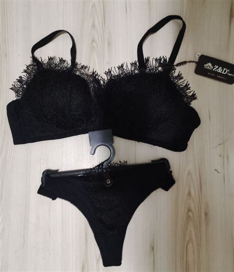 Conjunto Lingerie Fio Dental Lingerie Feminina Z D Nunca Usado 59459319 Enjoei