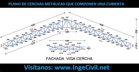 Plano De Cerchas Metálicas Que Componen Una Cubierta Ingecivil