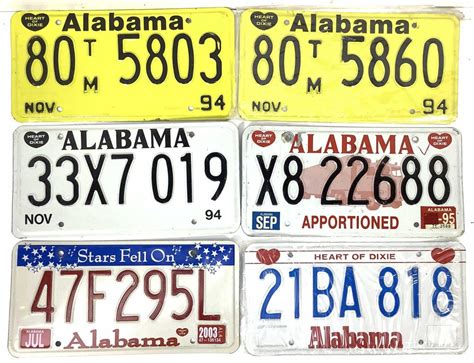 Lot 23 Vintage Alabama License Plates