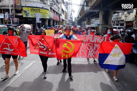 Underground group Kabataan Makabayan holds a lightning rally in the ...