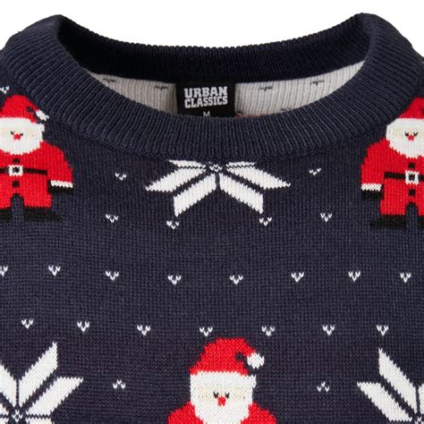 Foute Kersttrui Heren Blauw Met Kerstman Motief Xs T M Xl