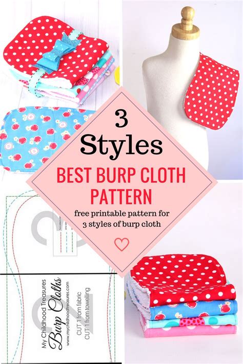 Burp Cloth Pattern Free Printable Pattern For Styles Treasurie