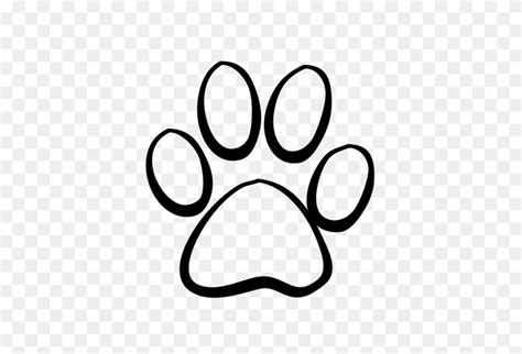 Dog Paw Print Line Art Dog Cat Clip Art Pet Graphics - Paw Print PNG - FlyClipart