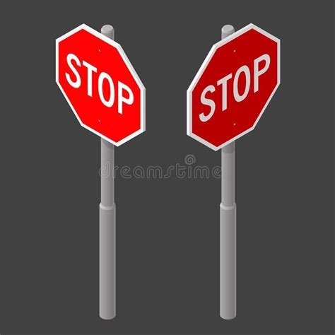 Road Sign Stop Stock Vector Illustration Of Street 197912195