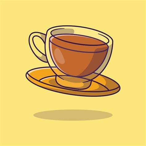 Premium Vector | Tea time cup of tea cartoon illustration flat cartoon ...