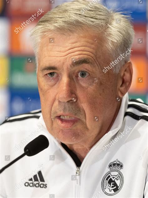 Trener Carlo Ancelotti Real During Training Editorial Stock Photo