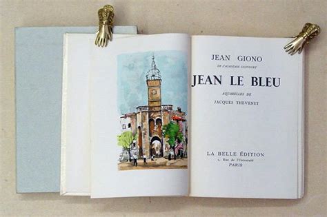 Jean Le Bleu Aquarelles De Jacques Thevenet By Giono Jean Text