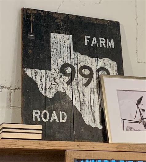 Texas Farm Road Sign Rustic - Etsy