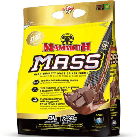 Mammoth Mass Weight Gainer Rich Chocolate 5lb Canex