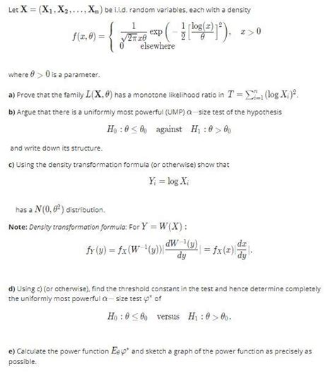 Solved Let X X X2 Xn Bei I D Random Variables Each Chegg