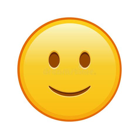 Cara Ligeramente Sonriente Gran Tamaño De Sonrisa Emoji Amarilla