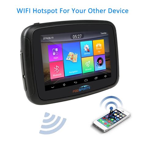 Fodsports 5 дюймов мотоцикл GPS Навигация Android 6.0 WIFI ...