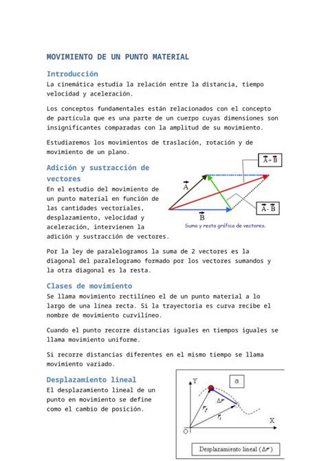 Docx Movimiento De Un Punto Material Dokumen Tips