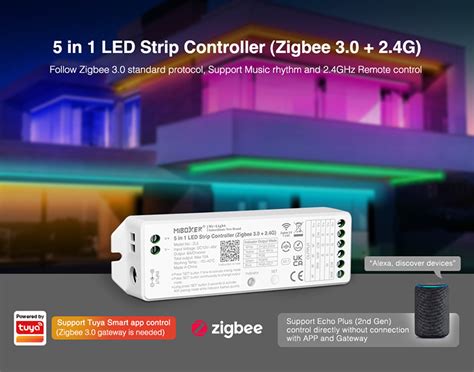 ZigBee Controlador DC12 48V 5 En 1 Mono CCT RGB RGBW RGB C