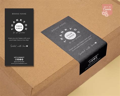 Editable Box Label Template Custom Packaging Labels Etsy Artofit