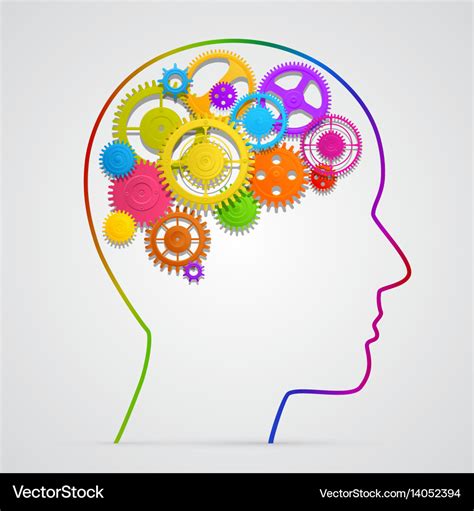 Head With Gears In Brain Royalty Free Vector Image