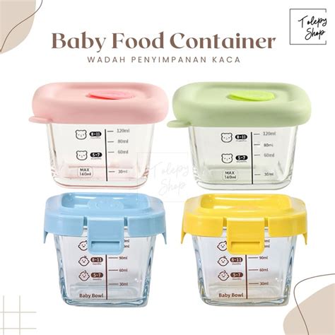 Jual Baby Food Container Tempat Penyimpanan Mpasi Kaca Wadah Kaca