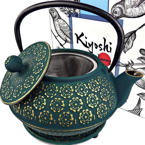 Amazon 3 Piece Set Cast Iron Teapot With Trivet And Tea Infuser