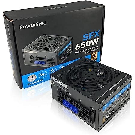 Amazon PowerSpec 500W Power Supply 80 Plus Certified Fixed Cable