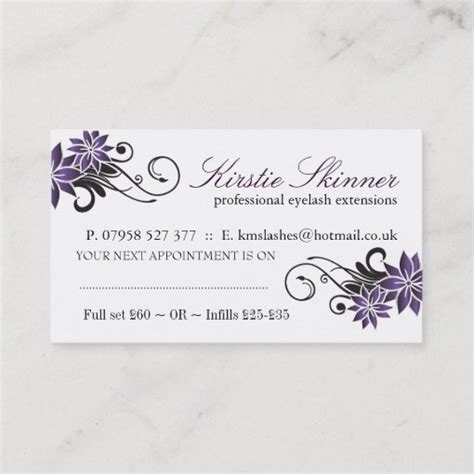 Eyelash Extensions Business Cards Zazzle