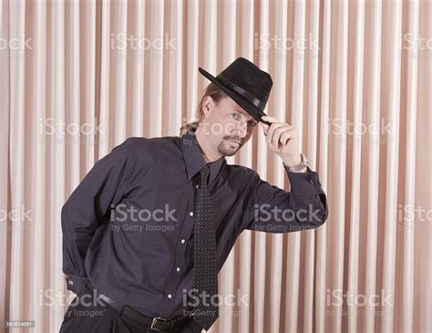 Man Tipping His Hat Stock Photo Download Image Now Adult Adults