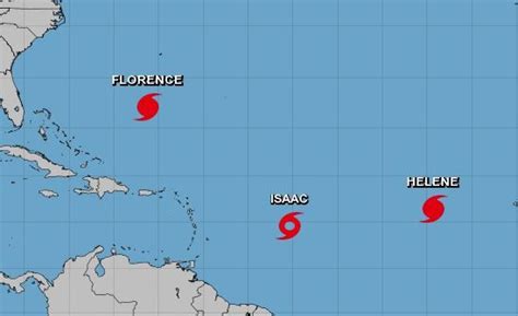 Tropical Storm Isaac Hurricane Helene Updated Path Forecast Newsweek