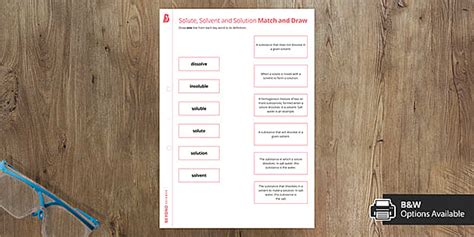 Solute Solvent And Solution Match And Draw Beyond