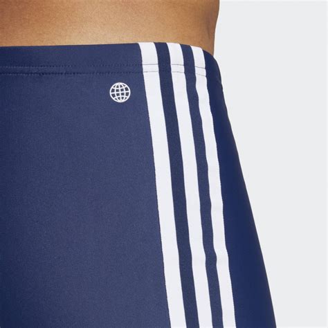 Adidas Classic 3 Stripes Swim Boxers Team Navy Blue 2 White Ib9375