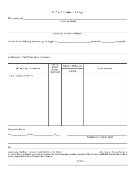 Us Certificate Of Origin Form Ups Fill Out Sign Online And