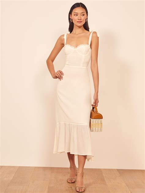 Reformation Nikita Dress In White Lyst