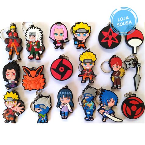 Chaveiro De Borracha Naruto Anime Geek Shopee Brasil