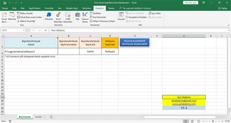 Excel Toplu Dosya Bi Imlendirme Program Asri Akdeniz Ki Isel Sayfas