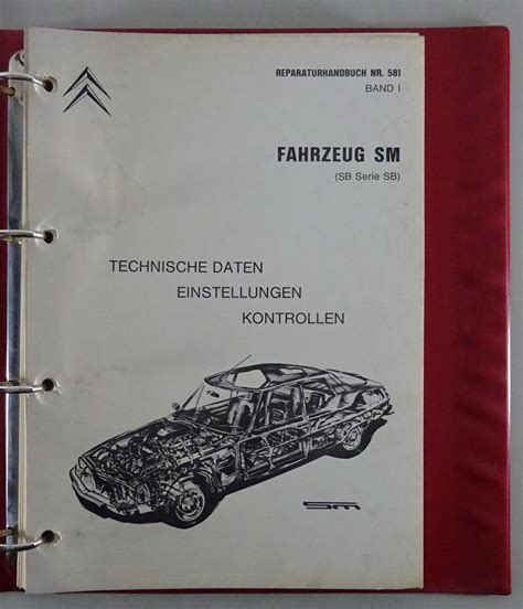 Werkstatthandbuch Citroen Sm Technische Daten Einstellung