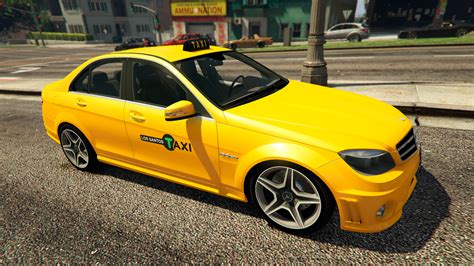 Los Santos Taxi Mercedes Benz C63 AMG GTA5 Mods