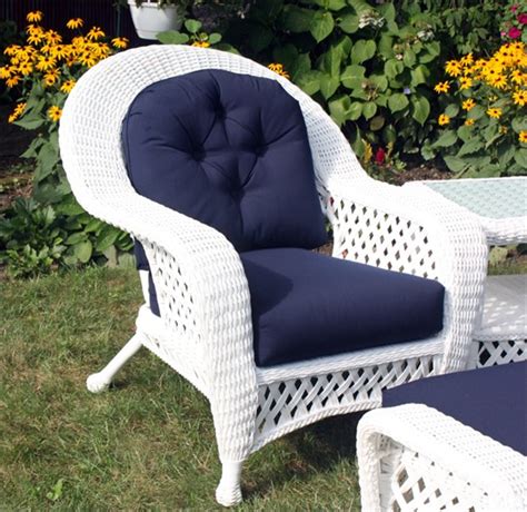 White Outdoor Wicker Chair