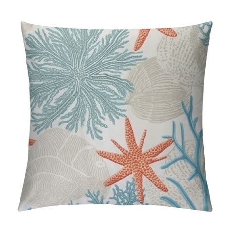 QZHH Coastal Throw Pillow Cover Summer Ocean Themed Pillow Covers