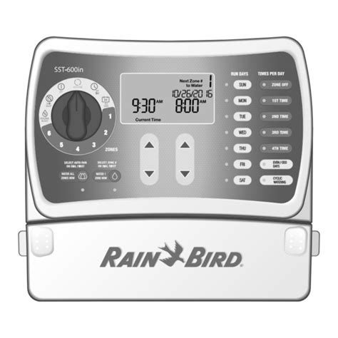 Rain Bird Sst In Irrigation Timer Manuals