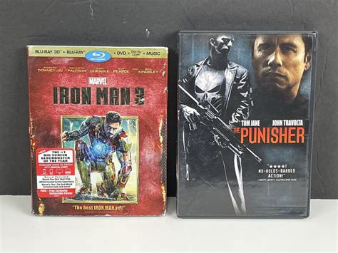 Iron Man 3 Blu Ray DVD The Punisher DVD MARVEL Robert Downey Jr John