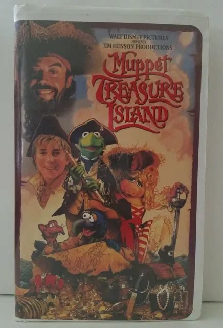 Disneys Muppet Treasure Island Vhs 1996 Jim Henson Clam Shell Case