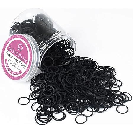 Amazon Jasverlin Black Rubber Bands For Hair Pcs Small Baby