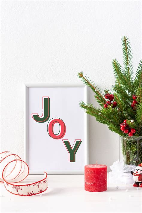 Christmas Joy Sign Christmas Digital Prints Christmas Home - Etsy