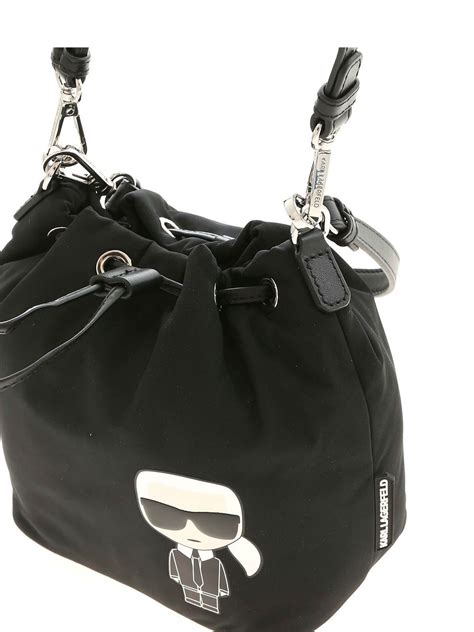 Bucket Bags Karl Lagerfeld K Ikonik Bucket Bag In Black W