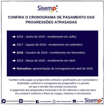 Sisemp cobra publicação no Diário Oficial de cronograma de pagamentos