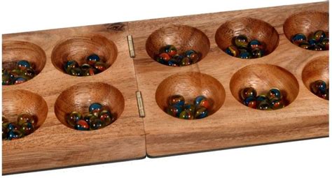 Sungka Game Wooden Congkak Kalaha Mancala Traditional Boardgame