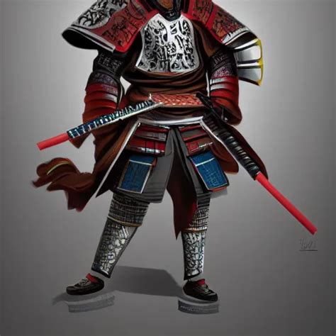 Full Body Shot Of Samurai Concept Art Fantasy Stable Diffusion