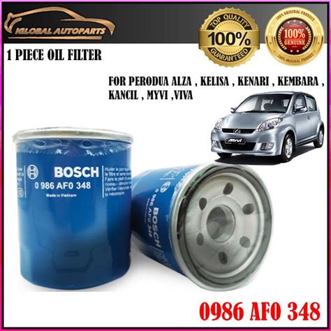 Bosch Oil Filter Af For Perodua Alza Kelisa Kenari