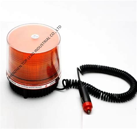 Top Lead Blue Halogen Police Emergency Snail Flashing Light Rotating