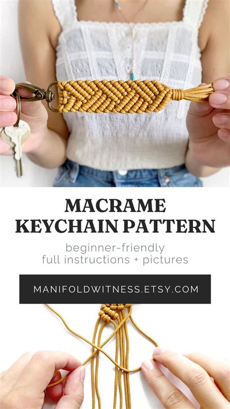 Beginner Craft Patterns Manifold Witness Macram Sleutelhanger