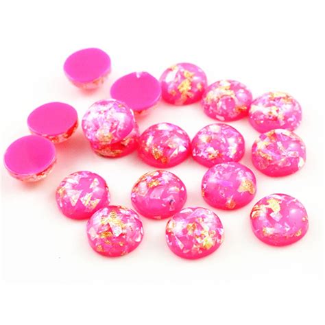 New Fashion 40pcs 8mm 10mm 12mm Rose Red Colors Built In Metal Foil